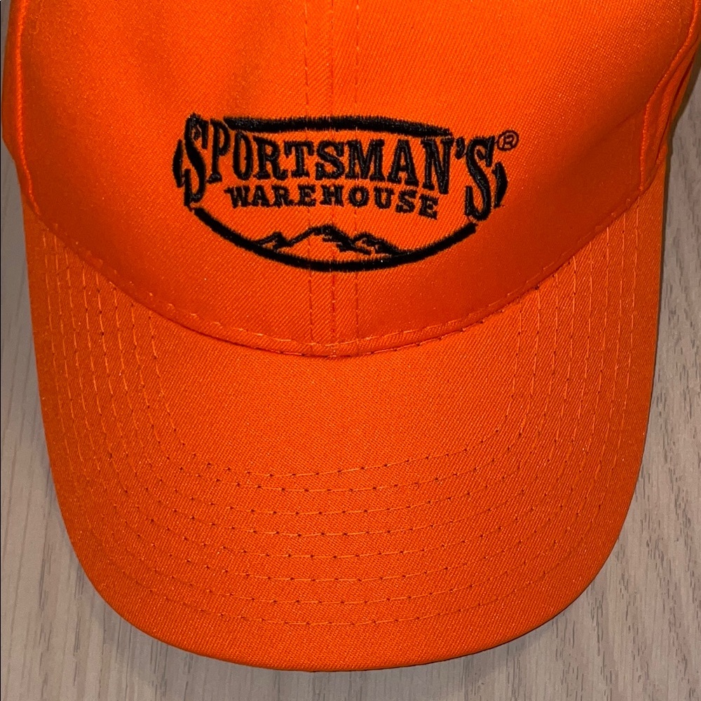 Sportsman's Warehouse Logo Hunting Bright Orange Baseball Cap Velcro Closure